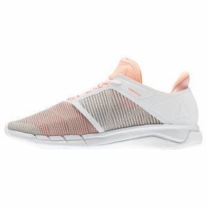 Reebok Fast Flexweave Laufschuhe Damen - Weiß/Rosa/Rot - DE 963-OLK